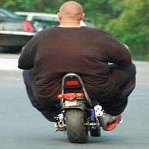 fat person on a bike