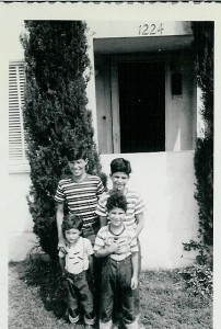 Bob, Paul, Me & Rich at Hazard St house @ 1949