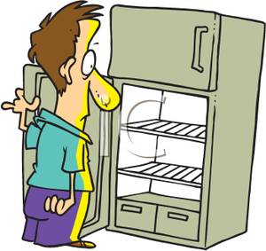 A_Colorful_Cartoon_Hungry_Man_Staring_Into_an_Empty_Refrigerator_Royalty_Free_Clipart_Picture_100818-146511-280053